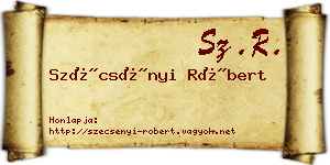Szécsényi Róbert névjegykártya